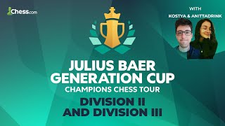 CCT Julius Baer Generation Cup  Div II amp Div III  hosted by IM Kostya amp AnittaDrink [upl. by Braun734]