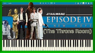 THE THRONE ROOM and CREDITS 🎭 Star Wars Episode IV 🪐 PIANO TUTORIAL 🎹 30 [upl. by Gujral]