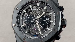 Audemars Piguet Royal Oak Tourbillon Chronograph Openworked 26343CEOO1247CE01 Watch Review [upl. by Htrowslle]