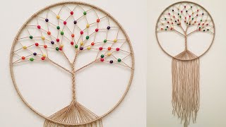 DIY Atrapasueños quotARBOL DE LA VIDAquot paso a paso  DIY Dreamcatcher quotTREE OF LIFEquot [upl. by Solracsiul256]