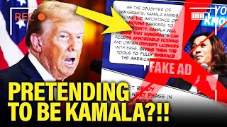 WOW Trump PRETENDS to be Kamala in LATEST SCAM [upl. by Boy]