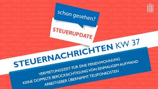 Steuernachrichten  Update 372020  Kostenlos amp schnell informiert [upl. by Acessej]