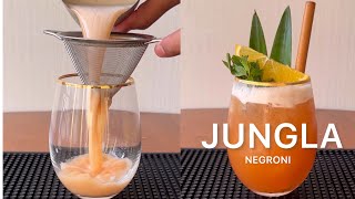 CÓCTEL JUNGLA NEGRONI Aquí te enseño a preparar este delicioso trago 🥃 🍸 [upl. by Mcclimans]