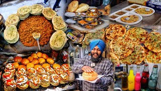 Street food tour  best Nutri kulcha kulcha chola Doodh soda momos Chaap etc in Jalandhar [upl. by Selma364]