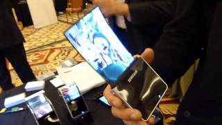 Samsung Flexible OLED display Handson [upl. by Sacul74]