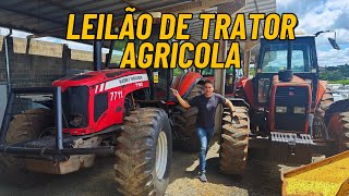 LEILÃO DE TRATOR AGRÍCOLA TRATOR NO LEILÃO FUNCIONANDO [upl. by Ardnosac]