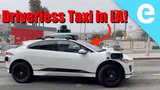 Riding Googles NEW Waymo Driverless taxi in LA [upl. by Shaner]