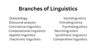 All Macro Branches of Linguistics [upl. by Chi]