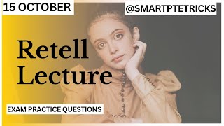 PTE Retell Lecture Challenges You Need to Overcome in the Next 60 Days [upl. by Rew]