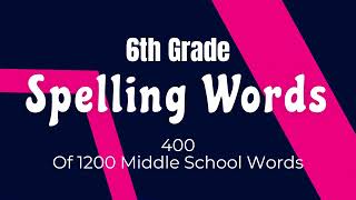 6th Grade Spelling Words with Meaning [upl. by Lyndell658]