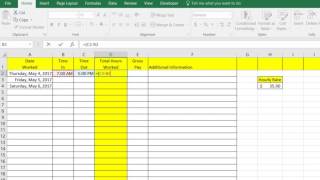 Simple Time Sheet In Excel [upl. by Adabel875]