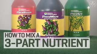 How To Mix a 3Part Hydroponics Nutrient Solution [upl. by Nylkoorb]