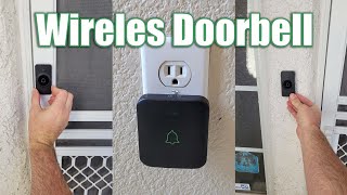 AVANTEK Wireless Doorbell Mini Waterproof Door Chime Kit [upl. by Cristian85]