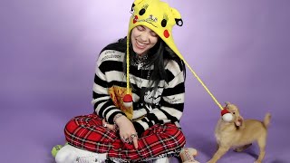 Billie Eilish Plays With Puppies While Answering Fan Questions [upl. by Kennie]