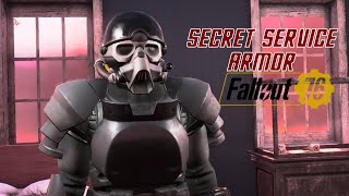 Fallout 76  Complete Secret Service Armor with all Plans for all Mods [upl. by Aivat]