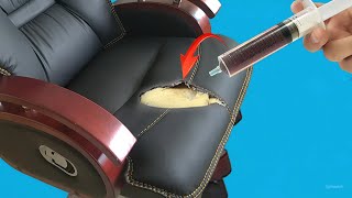 Your sofa will last a lifetime if you do this EASY AND FAST DIY LEATHER REPAIR [upl. by Arama]