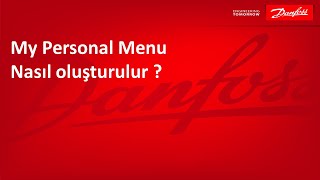 VLT serisinde My Personal Menu Kişisel Menu nasıl oluşturulur [upl. by Yedok]