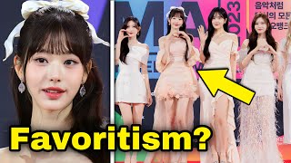 IVE’s Stylists criticized for favoritism towards Wonyoung at MMA 2023 kpop [upl. by Heigho354]