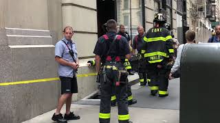 Elevator counterweight falls at 7 West 22 St092018 [upl. by Lissi]