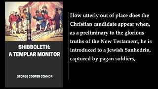 Shibboleth A Templar Monitor 📚 By George Cooper Connor FULL Audiobook [upl. by Azriel]