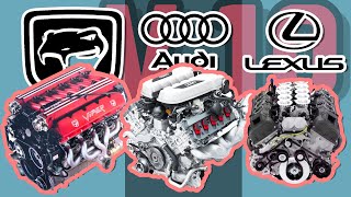 🇺🇸 Viper vs 🇩🇪 Audi vs 🇯🇵 Lexus V10 Engine [upl. by Saudra]