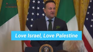 Irish PM attempts to appease Israelis and Palestinians in Joe Biden’s presence  Janta Ka Reporter [upl. by Snowber]