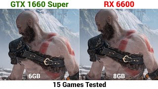 Nvidia GTX 1660 Super vs AMD RX 6600  15 Games Tested [upl. by Ahsemrac]