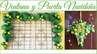 ✳️ COMO DECORAR VENTANAS y PUERTAS para NAVIDAD 2024🎄 DECORACION NAVIDEÑA para PUERTAS y VENTANAS ✳️ [upl. by Rolo]