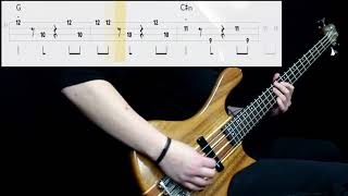 AHa  Take On Me Bass Cover Play Along Tabs In Video [upl. by Llehsyt]