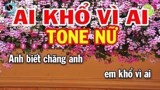 Karaoke Ai Khổ Vì Ai Tone Nữ  Em  Nhạc Sống Mới  Karaoke Xóm Lộ [upl. by Angelique]