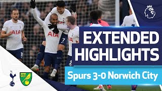 Lucas Sanchez and Sonny make it three in a row for Conte SPURS 30 NORWICH  EXTENDED HIGHLIGHTS [upl. by Enialb]