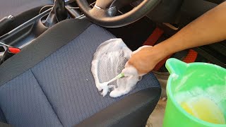 how to clean car seat easy way clean at home car detailing [upl. by Robers]