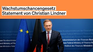 Wachstumschancengesetz verabschiedet – Statement von Christian Lindner [upl. by Ainsworth]