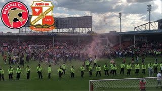 WALSALL VS SWINDON TOWN VLOG PYROS AWAY END LIMBS AND PITCH INVASION AS SWINDON SECURE PLAY OFFS [upl. by Htilil]