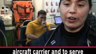 Women in the Navy Aboard an Aircraft Carrier [upl. by Asira]