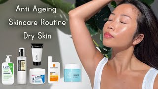 Simple Anti Ageing Skincare Routine For Dry Skin AM amp PM [upl. by Alracal882]