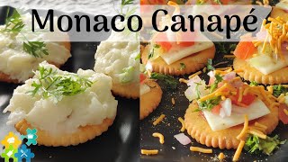 LockDown Monaco Biscuit Canapes  Monaco Topping 2 Ways  Chaat Style amp Creamy Cheese and Potato [upl. by Pomfret]