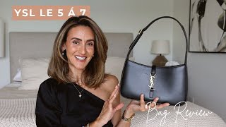 YSL LE 5 Á 7 HOBO BAG REVIEW  WHAT FITS IN IT  IS IT WORTH IT [upl. by Norramic23]