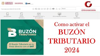 Como activar mi BUZÓN TRIBUTARIO  SAT 2024 [upl. by Madelyn]