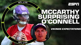 How JJ McCarthy has surprised Vikings HC Kevin OConnell  NFL Live [upl. by Aratihc]