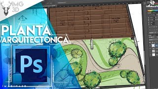 📝Dibujar Planta arquitectónica 📐📏 con photoshop [upl. by Enilav]