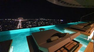 أجمل إطلالة ليلية🌠 علي دبي من Aura Sky Pool 🇦🇪 خلال زيارتي لدبي [upl. by Brock]