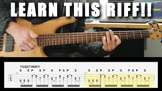 LEARN THIS SLAP BASS RIFF repeat after me TAB included [upl. by Melleta279]