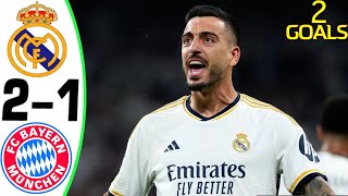 Real Madrid vs Bayern Munich 21  Goals and Highlights 08052024 🔥 JOSELU [upl. by Duntson]