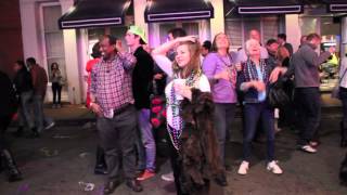 New Orleans Mari Gras 2015 Bourbon Street Day  Night Parade [upl. by Anerok]