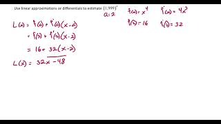 Use Linear Approximations to estimate 19994 [upl. by Inoj]