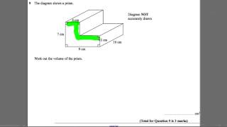 GCSE Revision Video 12  Volume of a Prism [upl. by Esertak]