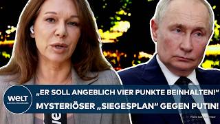 UKRAINEKRIEG Mysteriöser quotSiegesplanquot gegen Putin quotEr soll angeblich vier Punkte beinhaltenquot [upl. by Garcon]