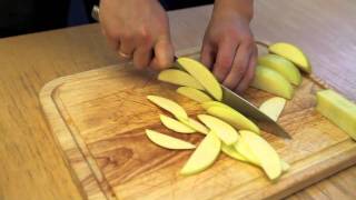 Knife Skills How To Slice An Apple For Pies [upl. by Anahsek877]