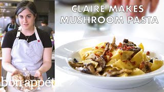 Claire Makes Creamy Pasta with Mushrooms and Prosciutto  From the Test Kitchen  Bon Appetit [upl. by Annwahs]